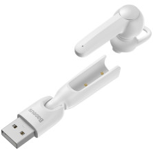 Бездротова Bluetooth гарнітура Baseus Encok Wirelless Earphones A05 + USB док-станція Білий