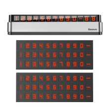 Автовизитка парковочная карта Baseus Moonlight Box Series Temporary Parking Number Plate Серебристый