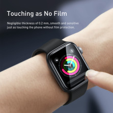 Защитное стекло BASEUS для Apple Watch 1/2/3 38 mm Full Cover 0.2mm Черный