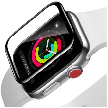 Захисне скло BASEUS для Apple Watch 1/2/3 38 мм Full Cover 0.2mm Чорний