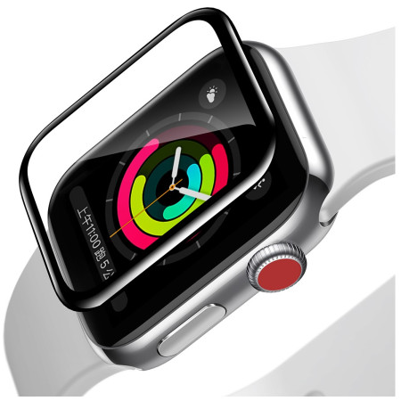 Защитное стекло BASEUS для Apple Watch 1/2/3 38 mm Full Cover 0.2mm Черный