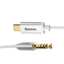 Переходник Baseus M01 Yiven Type-C male To Mini-jack 3.5 male Audio Cable 1.2 m Белый