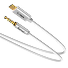 Перехідник Baseus M01 Yiven Type-C male To Mini-jack 3.5 male Audio Cable 1.2 m Білий