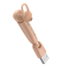 Бездротова Bluetooth гарнітура Baseus Encok Wirelless Earphones A05 + USB док-станція Рожевий