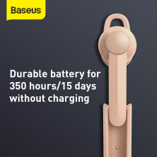 Бездротова Bluetooth гарнітура Baseus Encok Wirelless Earphones A05 + USB док-станція Рожевий