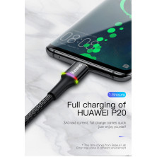 Кабель Baseus Halo Data Cable USB to Type-C QC3.0 3A 1m Чорний