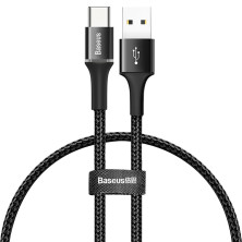 Кабель Baseus Halo Data Cable USB to Type-C QC3.0 3A 0.25m Чорний
