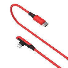 Кабель Baseus Colourful Elbow Type-C to Lightning PD 18W 2.4А 1.2m Красный