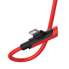 Кабель Baseus Colourful Elbow Type-C to Lightning PD 18W 2.4А 1.2m Красный
