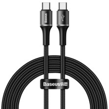 Кабель Baseus Halo Data Cable Type-C to Type-C QC3.0+PD2.0 60W 20V 3А 2m Черный