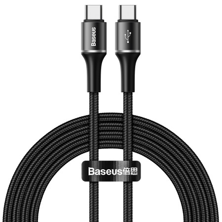 Кабель Baseus Halo Data Cable Type-C to Type-C QC3.0+PD2.0 60W 20V 3А 2m Чорний