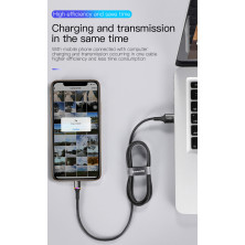 Кабель Baseus Halo Data Cable USB to Lightning 2.4A 0.25m Чорний