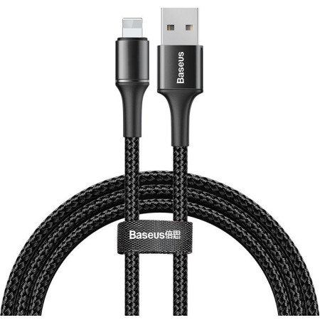 Кабель Baseus Halo Data Cable USB to Lightning 2.4A 1m Чорний