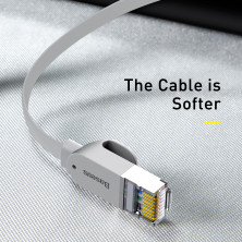 Кабель Baseus High Speed RJ45 Gigabit Network Cable Ethernet Плоский 1m Сірий