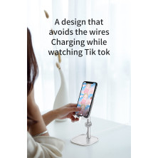 Тримач для телефону та планшета настільний Baseus Literary Youth Desktop Bracket Сріблястий