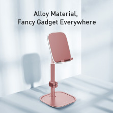 Тримач для телефону та планшета настільний Baseus Literary Youth Desktop Bracket Telescopic Золотисто-Рожевий