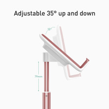 Тримач для телефону та планшета настільний Baseus Literary Youth Desktop Bracket Telescopic Золотисто-Рожевий