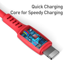 Кабель Baseus Colourful Cable Type-C to Lightning PD 18W 2.4А 1.2m Красный