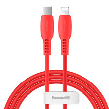 Кабель Baseus Colourful Cable Type-C to Lightning PD 18W 2.4А 1.2m Червоний