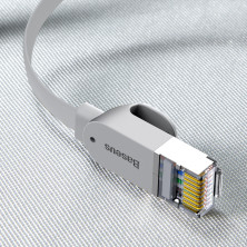 Кабель Baseus High Speed RJ45 Gigabit Network Cable Ethernet Плоский 3m Сірий