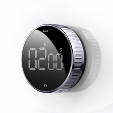 Кухонный цифровой таймер Baseus с магнитным креплением Heyo Rotation Countdown Timer Черный