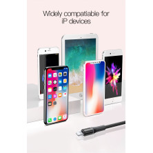 Кабель Baseus Halo Data Cable USB to Lightning 2A 3m Чорний