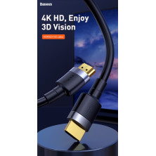 Кабель Baseus 4KHDMI Male to 4KHDMI Male Cafule Cable HDMI2.0 5m Черный
