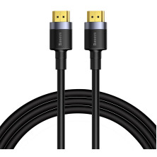 Кабель Baseus 4KHDMI Male to 4KHDMI Male Cafule Cable HDMI2.0 3m Чорний