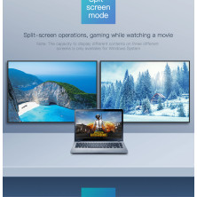 USB-хаб Baseus Enjoy HD intelligent HUB Type-C to 4KHDMI*2, Type-C PD Серый