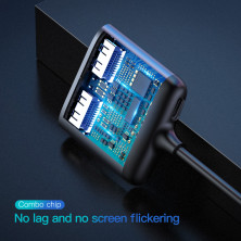 USB-хаб Baseus Enjoy HD intelligent HUB Type-C to 4KHDMI*2, Type-C PD Серый