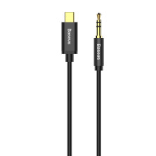 Переходник Baseus M01 Yiven Type-C male To Mini-jack 3.5 male Audio Cable 1.2 m Черный
