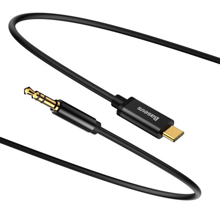 Переходник Baseus M01 Yiven Type-C male To Mini-jack 3.5 male Audio Cable 1.2 m Черный