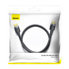 Кабель Baseus 4KHDMI Male to 4KHDMI Male Cafule Cable HDMI2.0 1m Чорний