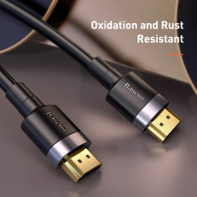 Кабель Baseus 4KHDMI Male to 4KHDMI Male Cafule Cable HDMI2.0 1m Чорний