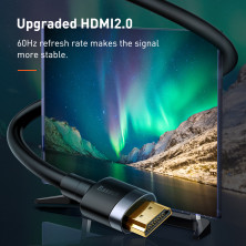 Кабель Baseus 4KHDMI Male to 4KHDMI Male Cafule Cable HDMI2.0 1m Чорний