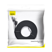 Кабель Baseus High Speed RJ45 Gigabit Network Cable Ethernet Плоский 8m Черный