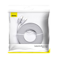 Кабель Baseus High Speed RJ45 Gigabit Network Cable Ethernet Плоский 8m Сірий