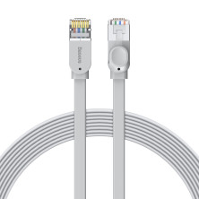 Кабель Baseus High Speed RJ45 Gigabit Network Cable Ethernet Плоский 8m Сірий
