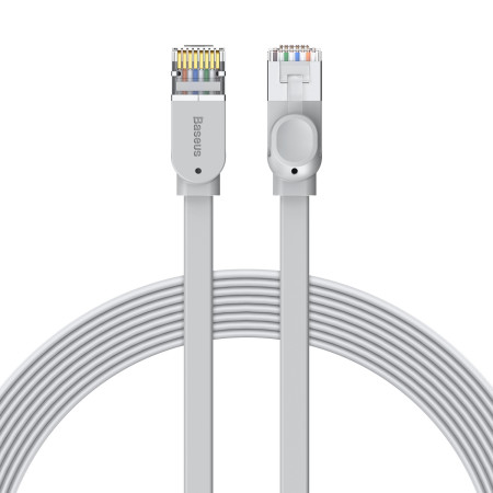 Кабель Baseus High Speed RJ45 Gigabit Network Cable Ethernet Плоский 8m Сірий
