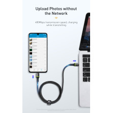 Кабель Baseus Halo Data Cable Type-C to Type-C QC3.0+PD2.0 60W 20V 3А 0.5m Чорний