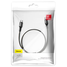 Кабель Baseus Halo Data Cable Type-C to Type-C QC3.0+PD2.0 60W 20V 3А 0.5m Чорний