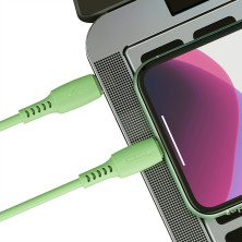 Кабель Baseus Colourful Cable Type-C to Lightning PD 18W 2.4А 1.2m Зеленый