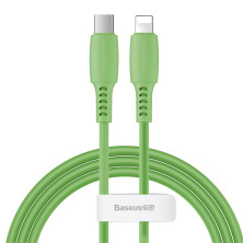 Кабель Baseus Colourful Cable Type-C to Lightning PD 18W 2.4А 1.2m Зелений