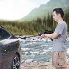 Портативна мінімийка акумуляторна BASEUS Dual Power Portable Electric Car Wash Spray Nozzle 0.7MPa, 30min з набором