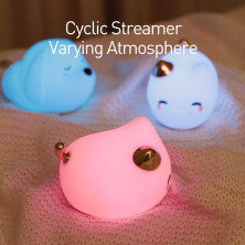Нічний дитячий світильник Baseus Cute Series Kitty Silicone із вбудованим акуумулятором 1100 mAh Білий