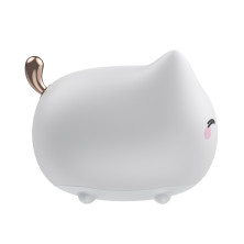 Нічний дитячий світильник Baseus Cute Series Kitty Silicone із вбудованим акуумулятором 1100 mAh Білий