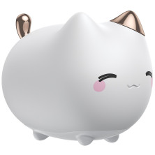 Ночной детский светильник Baseus Cute Series Kitty Silicone с встроенным акуумулятором 1100 mAh Белый