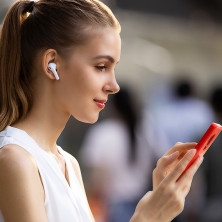 Беспроводные Bluetooth наушники Baseus Encok True Wireless TWS Earphones W3 Белый