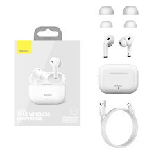 Беспроводные Bluetooth наушники Baseus Encok True Wireless TWS Earphones W3 Белый