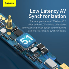 Бездротові Bluetooth навушники Baseus Encok SIMU TWS S1 Pro з функціями шумоподавлення ANC та бездротової зарядки Qi Синій